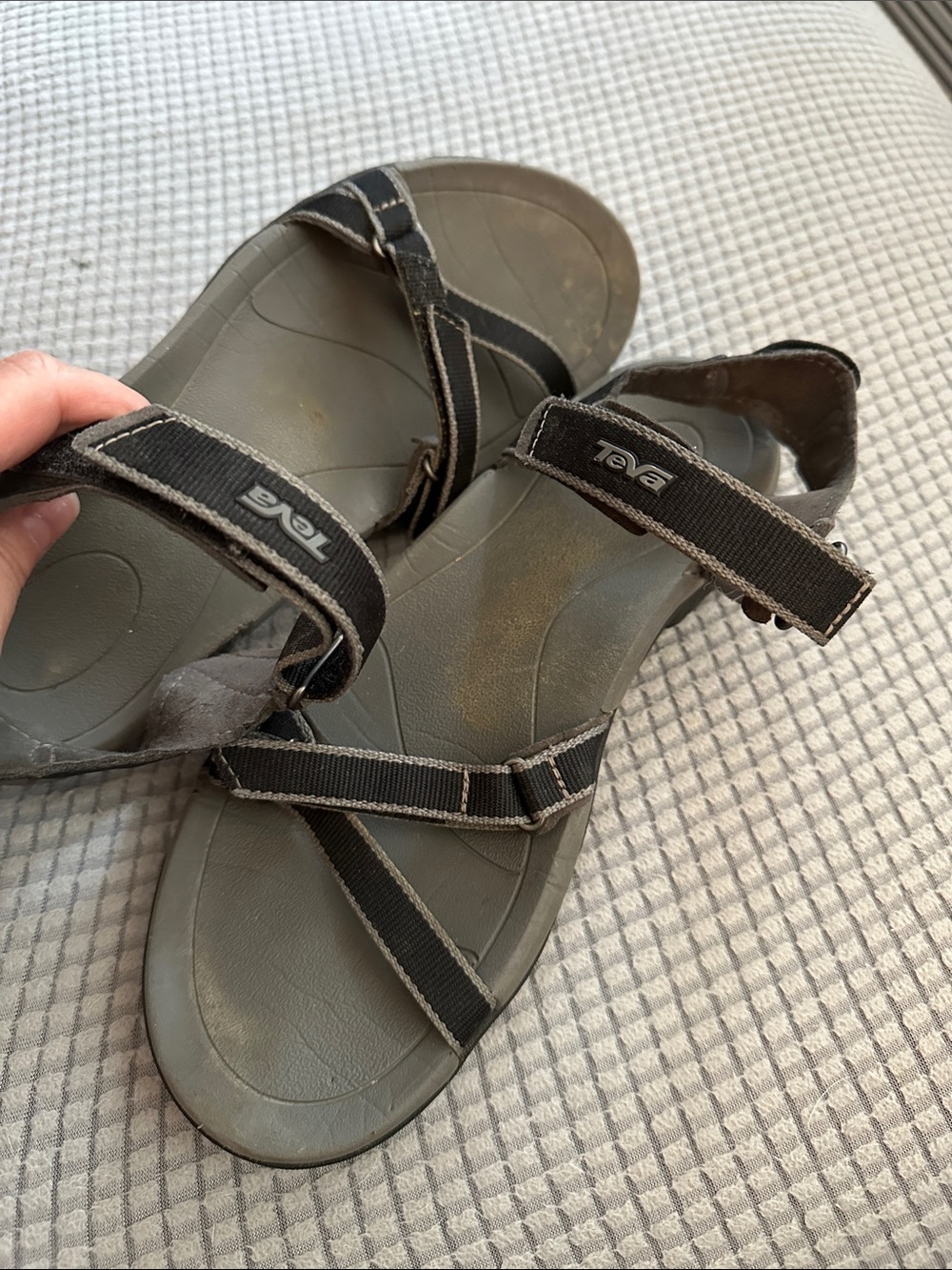 Teva Black and Gray Casual Outdoor Sandals-Verra sandals